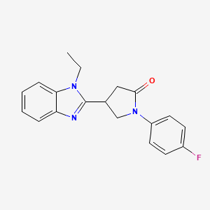 4-(1-ethyl-1H-benzimidazol-2-yl)-1-(4-fluorophenyl)-2-pyrrolidinone