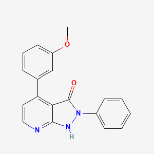 molecular formula C19H15N3O2 B4429068 4-(3-methoxyphenyl)-2-phenyl-1,2-dihydro-3H-pyrazolo[3,4-b]pyridin-3-one 