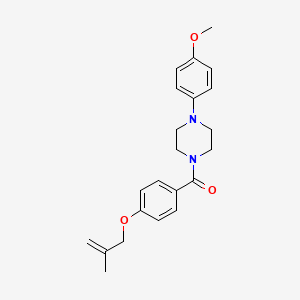 molecular formula C22H26N2O3 B4429069 1-(4-methoxyphenyl)-4-{4-[(2-methyl-2-propen-1-yl)oxy]benzoyl}piperazine 