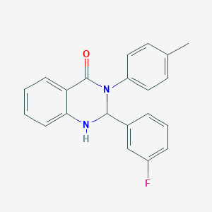 molecular formula C21H17FN2O B442907 2-(3-fluorophenyl)-3-(4-methylphenyl)-2,3-dihydro-4(1H)-quinazolinone CAS No. 361187-03-3
