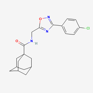 molecular formula C20H22ClN3O2 B4429093 N-{[3-(4-chlorophenyl)-1,2,4-oxadiazol-5-yl]methyl}-1-adamantanecarboxamide 