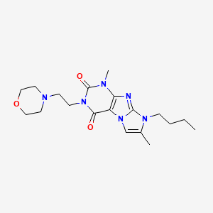 8-butyl-1,7-dimethyl-3-[2-(4-morpholinyl)ethyl]-1H-imidazo[2,1-f]purine-2,4(3H,8H)-dione