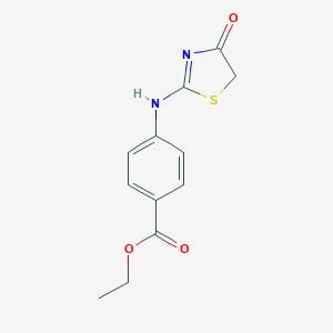 molecular formula C12H12N2O3S B442913 2-(4-Ethoxycarbonyl-phenylimino)-thiazolidin-4-one CAS No. 17823-28-8