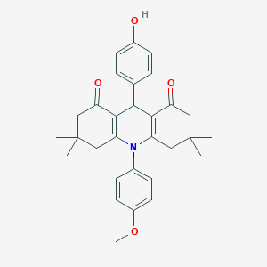 3,3,6,6-Tetramethyl-9-(4-hydroxyphenyl)-10-(4-methoxyphenyl)-3,4,5,6,9,10-hexahydroacridine-1,8(2H,7H)-dione