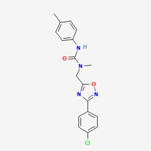 molecular formula C18H17ClN4O2 B4429176 N-{[3-(4-chlorophenyl)-1,2,4-oxadiazol-5-yl]methyl}-N-methyl-N'-(4-methylphenyl)urea 