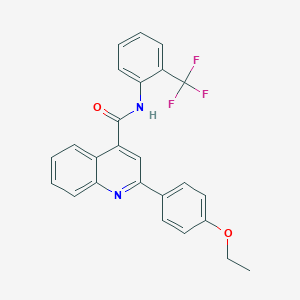 molecular formula C25H19F3N2O2 B442919 2-(4-ethoxyphenyl)-N-[2-(trifluoromethyl)phenyl]quinoline-4-carboxamide 