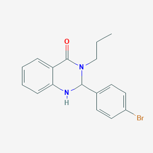 molecular formula C17H17BrN2O B442921 2-(4-bromophenyl)-3-propyl-2,3-dihydroquinazolin-4(1H)-one 