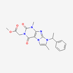 methyl [1,7-dimethyl-2,4-dioxo-8-(1-phenylethyl)-1,2,4,8-tetrahydro-3H-imidazo[2,1-f]purin-3-yl]acetate