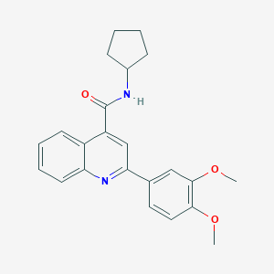 molecular formula C23H24N2O3 B442922 N-cyclopentyl-2-(3,4-dimethoxyphenyl)-4-quinolinecarboxamide 