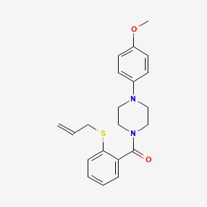 molecular formula C21H24N2O2S B4429225 1-[2-(烯丙硫代)苯甲酰]-4-(4-甲氧基苯基)哌嗪 