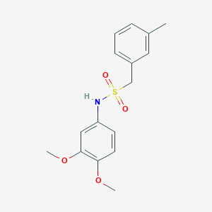 molecular formula C16H19NO4S B4429237 N-(3,4-dimethoxyphenyl)-1-(3-methylphenyl)methanesulfonamide 