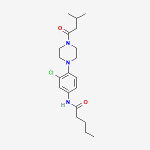 N-{3-chloro-4-[4-(3-methylbutanoyl)-1-piperazinyl]phenyl}pentanamide