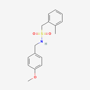 molecular formula C16H19NO3S B4429280 N-(4-methoxybenzyl)-1-(2-methylphenyl)methanesulfonamide 