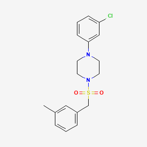 molecular formula C18H21ClN2O2S B4429285 1-(3-chlorophenyl)-4-[(3-methylbenzyl)sulfonyl]piperazine 