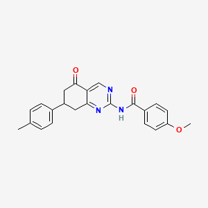 4-methoxy-N-[7-(4-methylphenyl)-5-oxo-5,6,7,8-tetrahydro-2-quinazolinyl]benzamide