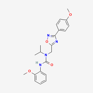 molecular formula C21H24N4O4 B4429299 N-isopropyl-N'-(2-methoxyphenyl)-N-{[3-(4-methoxyphenyl)-1,2,4-oxadiazol-5-yl]methyl}urea 