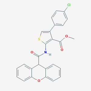 molecular formula C26H18ClNO4S B442931 methyl 4-(4-chlorophenyl)-2-[(9H-xanthen-9-ylcarbonyl)amino]thiophene-3-carboxylate 