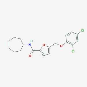 molecular formula C19H21Cl2NO3 B442932 N-cycloheptyl-5-[(2,4-dichlorophenoxy)methyl]-2-furamide 