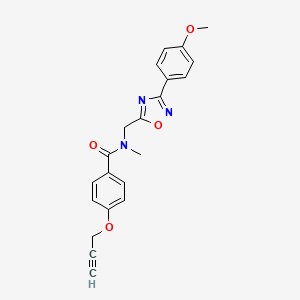 molecular formula C21H19N3O4 B4429322 N-{[3-(4-methoxyphenyl)-1,2,4-oxadiazol-5-yl]methyl}-N-methyl-4-(2-propyn-1-yloxy)benzamide 