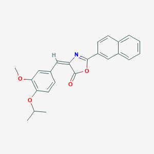 molecular formula C24H21NO4 B442934 4-(4-isopropoxy-3-methoxybenzylidene)-2-(2-naphthyl)-1,3-oxazol-5(4H)-one 