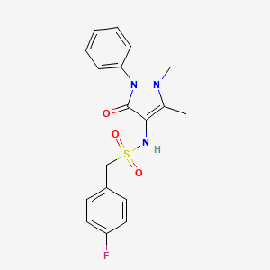 N-(1,5-dimethyl-3-oxo-2-phenyl-2,3-dihydro-1H-pyrazol-4-yl)-1-(4-fluorophenyl)methanesulfonamide