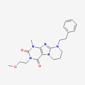 3-(2-methoxyethyl)-1-methyl-9-(2-phenylethyl)-6,7,8,9-tetrahydropyrimido[2,1-f]purine-2,4(1H,3H)-dione