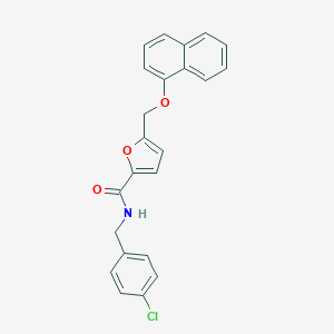 molecular formula C23H18ClNO3 B442937 N-(4-chlorobenzyl)-5-[(1-naphthyloxy)methyl]-2-furamide 