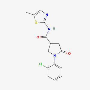 1-(2-chlorophenyl)-N-(5-methyl-1,3-thiazol-2-yl)-5-oxo-3-pyrrolidinecarboxamide