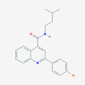 molecular formula C21H21BrN2O B442940 2-(4-bromophenyl)-N-(3-methylbutyl)quinoline-4-carboxamide 