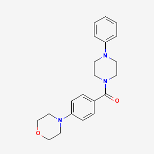 molecular formula C21H25N3O2 B4429418 4-{4-[(4-phenyl-1-piperazinyl)carbonyl]phenyl}morpholine 