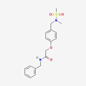 molecular formula C18H22N2O4S B4429440 N-benzyl-2-(4-{[methyl(methylsulfonyl)amino]methyl}phenoxy)acetamide 