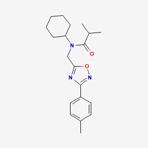 N-cyclohexyl-2-methyl-N-{[3-(4-methylphenyl)-1,2,4-oxadiazol-5-yl]methyl}propanamide