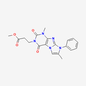 methyl 3-(1,7-dimethyl-2,4-dioxo-8-phenyl-1,2,4,8-tetrahydro-3H-imidazo[2,1-f]purin-3-yl)propanoate