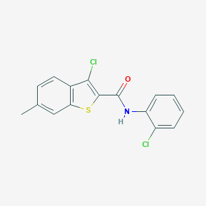 molecular formula C16H11Cl2NOS B442946 3-chloro-N-(2-chlorophenyl)-6-methyl-1-benzothiophene-2-carboxamide 