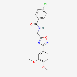 4-chloro-N-{[3-(3,4-dimethoxyphenyl)-1,2,4-oxadiazol-5-yl]methyl}benzamide