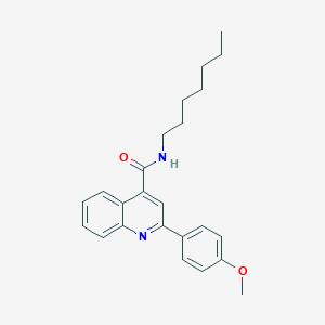 molecular formula C24H28N2O2 B442949 N-heptyl-2-(4-methoxyphenyl)quinoline-4-carboxamide 