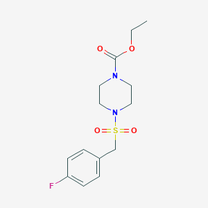 molecular formula C14H19FN2O4S B4429505 ethyl 4-[(4-fluorobenzyl)sulfonyl]-1-piperazinecarboxylate 