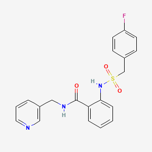 2-{[(4-fluorobenzyl)sulfonyl]amino}-N-(3-pyridinylmethyl)benzamide