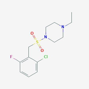 molecular formula C13H18ClFN2O2S B4429549 1-[(2-chloro-6-fluorobenzyl)sulfonyl]-4-ethylpiperazine 