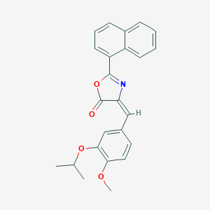 molecular formula C24H21NO4 B442956 4-(3-isopropoxy-4-methoxybenzylidene)-2-(1-naphthyl)-1,3-oxazol-5(4H)-one 