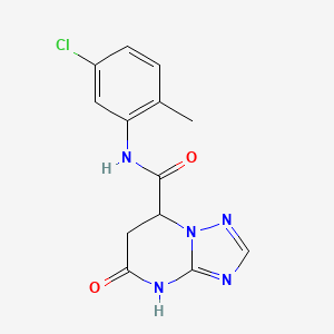 molecular formula C13H12ClN5O2 B4429564 N-(5-chloro-2-methylphenyl)-5-oxo-4,5,6,7-tetrahydro[1,2,4]triazolo[1,5-a]pyrimidine-7-carboxamide 