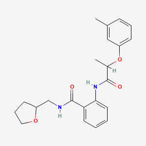 2-{[2-(3-methylphenoxy)propanoyl]amino}-N-(tetrahydro-2-furanylmethyl)benzamide