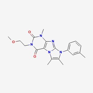 molecular formula C20H23N5O3 B4429607 3-(2-methoxyethyl)-1,6,7-trimethyl-8-(3-methylphenyl)-1H-imidazo[2,1-f]purine-2,4(3H,8H)-dione 