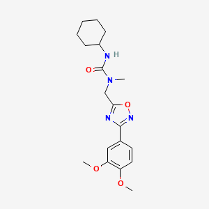 N'-cyclohexyl-N-{[3-(3,4-dimethoxyphenyl)-1,2,4-oxadiazol-5-yl]methyl}-N-methylurea