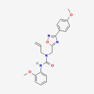 molecular formula C21H22N4O4 B4429616 N-allyl-N'-(2-methoxyphenyl)-N-{[3-(4-methoxyphenyl)-1,2,4-oxadiazol-5-yl]methyl}urea 