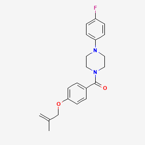 molecular formula C21H23FN2O2 B4429629 1-(4-fluorophenyl)-4-{4-[(2-methyl-2-propen-1-yl)oxy]benzoyl}piperazine 