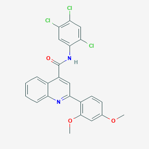 molecular formula C24H17Cl3N2O3 B442963 2-(2,4-dimethoxyphenyl)-N-(2,4,5-trichlorophenyl)quinoline-4-carboxamide 