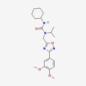 N'-cyclohexyl-N-{[3-(3,4-dimethoxyphenyl)-1,2,4-oxadiazol-5-yl]methyl}-N-isopropylurea