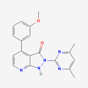 molecular formula C19H17N5O2 B4429654 2-(4,6-dimethyl-2-pyrimidinyl)-4-(3-methoxyphenyl)-1,2-dihydro-3H-pyrazolo[3,4-b]pyridin-3-one 