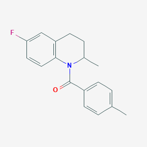 (6-fluoro-2-methyl-3,4-dihydroquinolin-1(2H)-yl)(4-methylphenyl)methanone